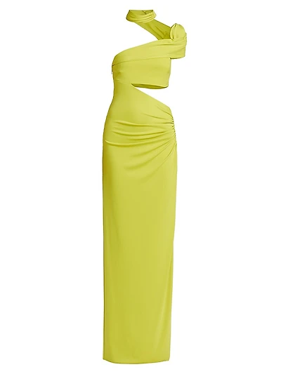 Ara Halterneck Cut-Out Gown