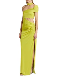 Ara Halterneck Cut-Out Gown