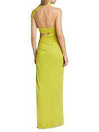 Ara Halterneck Cut-Out Gown