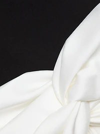 Marlo Colorblocked Satin & Stretch Cady Strapless Cocktail Dress