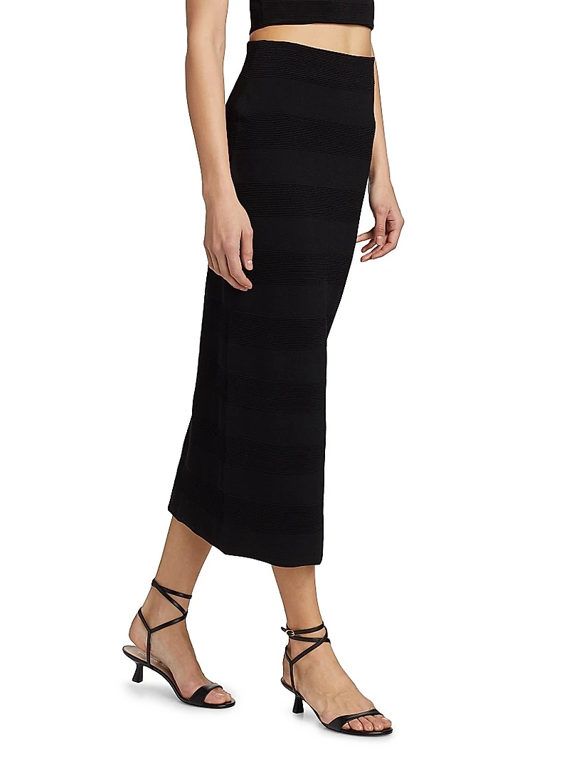 Remi Rib-Knit Midi-Skirt