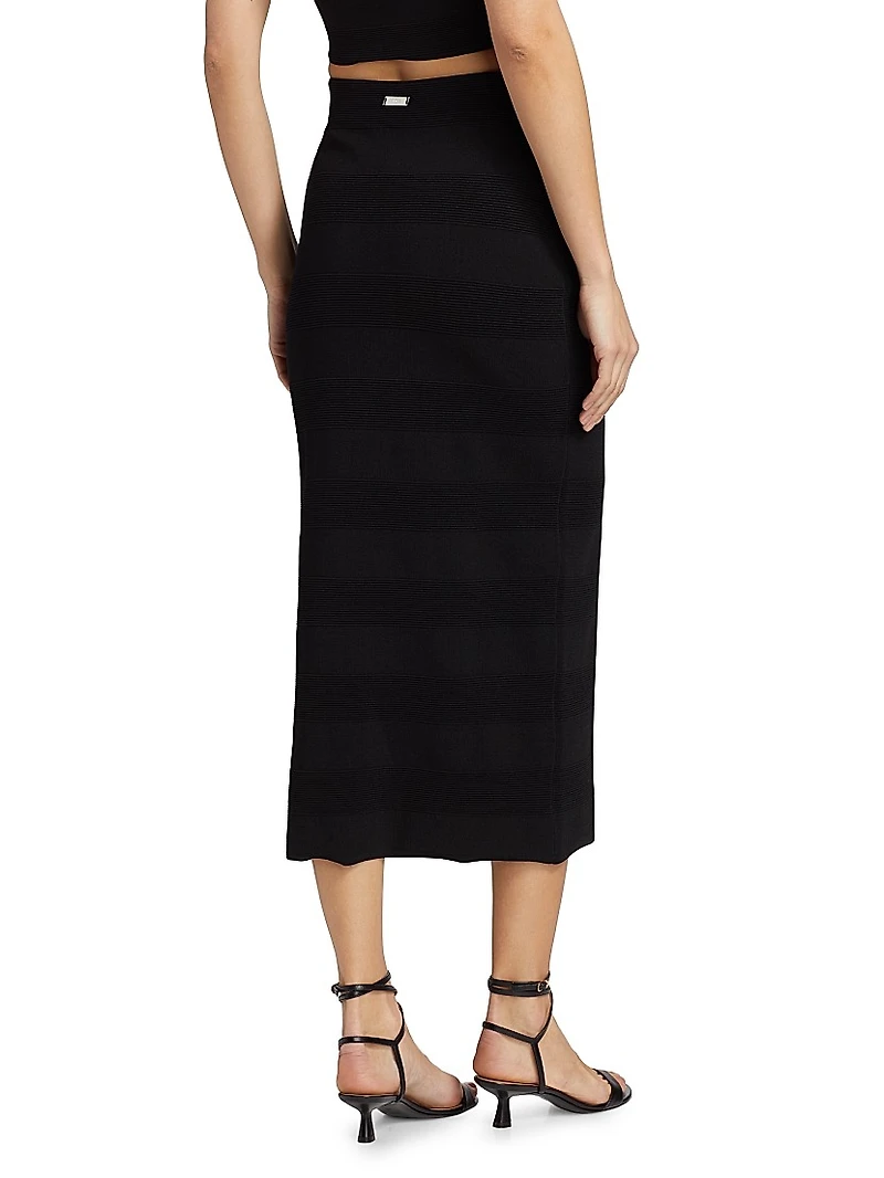 Remi Rib-Knit Midi-Skirt