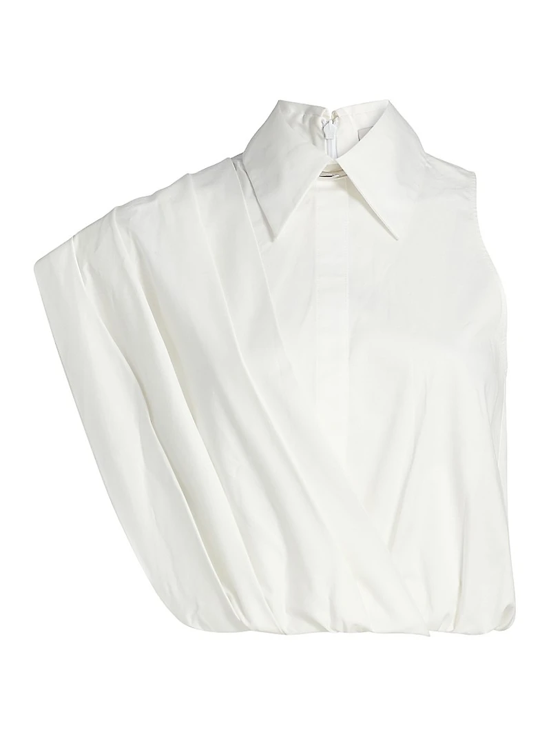 Steffi Stretch-Cotton Draped Top