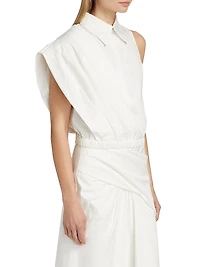 Steffi Stretch-Cotton Draped Top