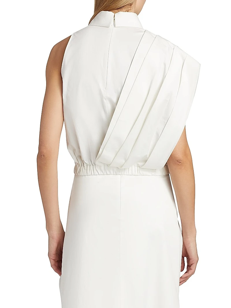 Steffi Stretch-Cotton Draped Top