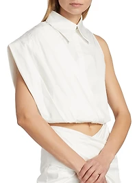 Steffi Stretch-Cotton Draped Top
