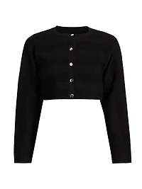 Livv Rib-Knit Crop Cardigan
