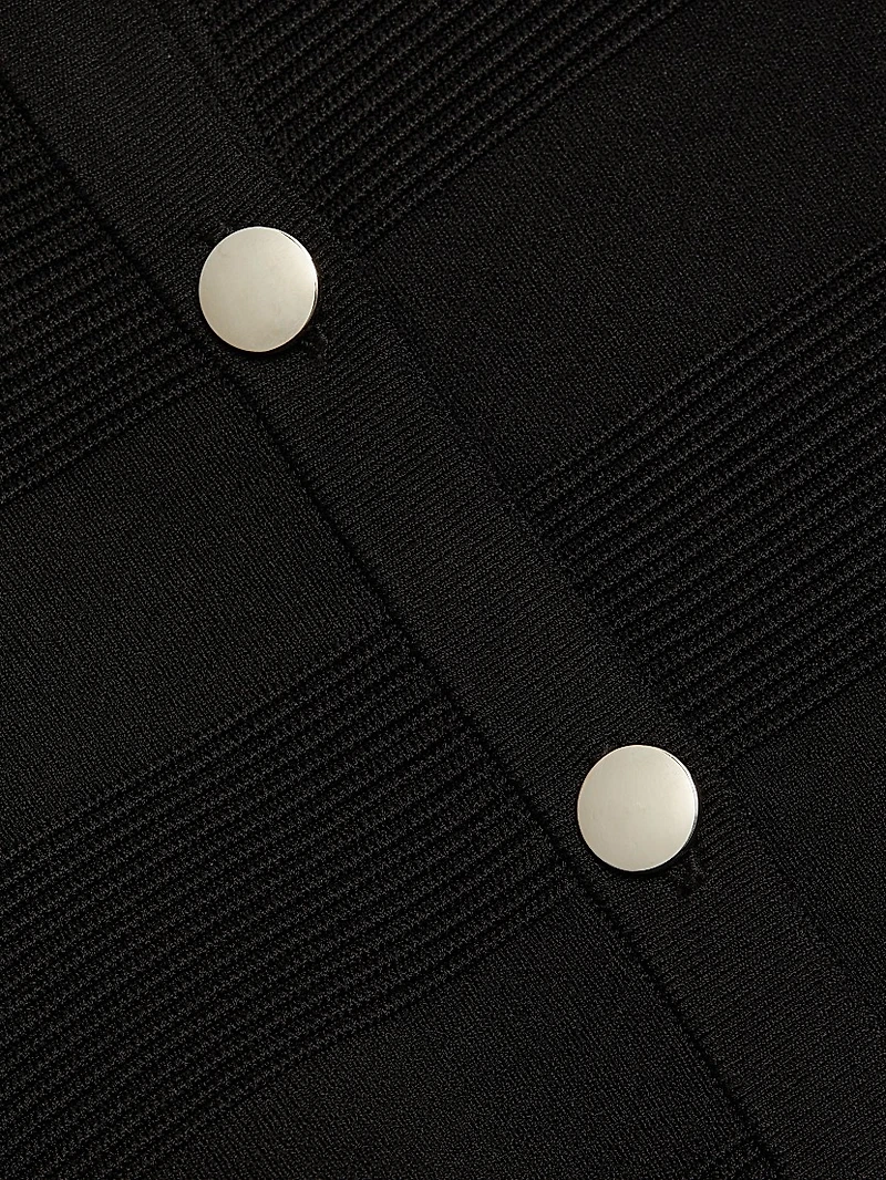 Livv Rib-Knit Crop Cardigan