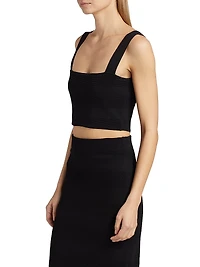 Jayda Rib-Knit Crop Tank