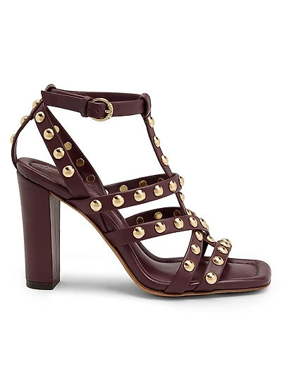 Bijou 95MM Studded Leather Sandals