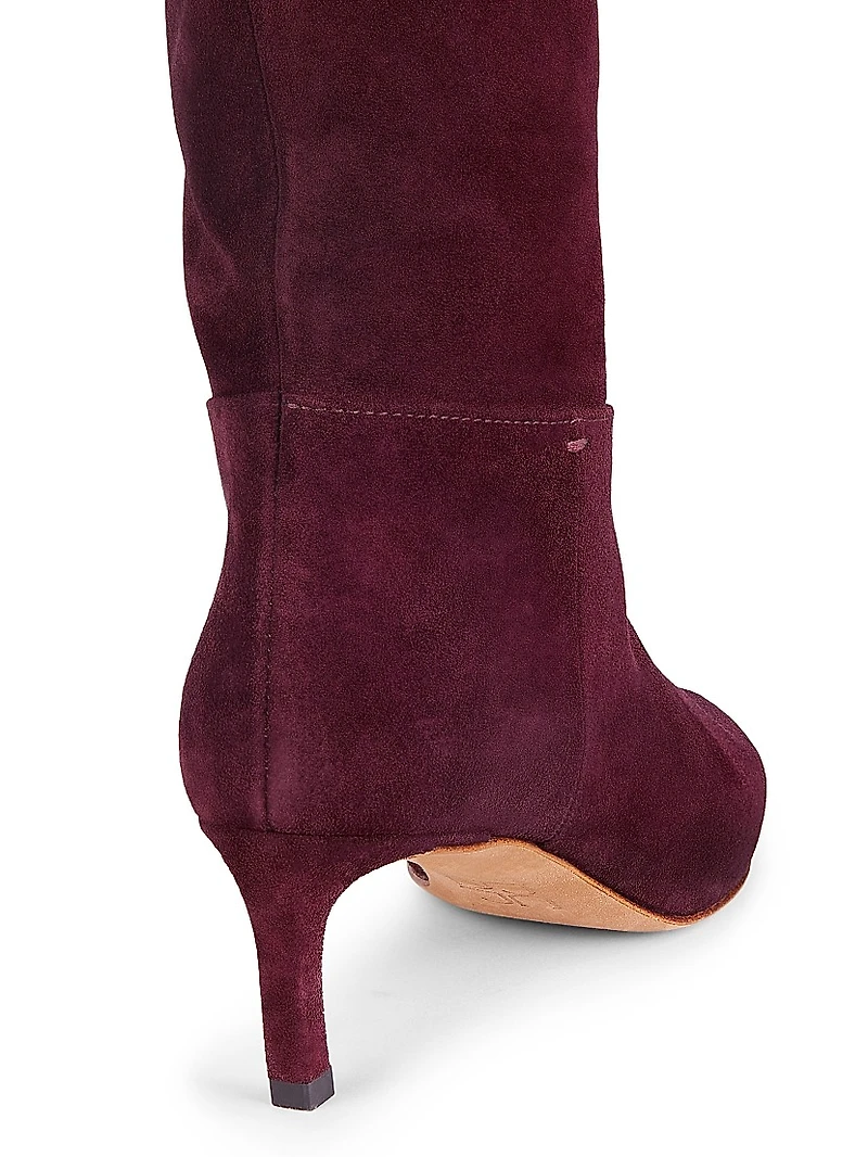 Carolina Slouchy 55MM Over-The-Knee Suede Boots