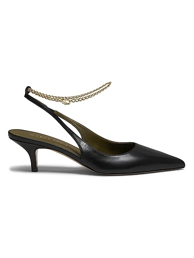 Felicia 60MM Leather Slingback Pumps
