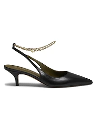 Felicia 60MM Leather Slingback Pumps