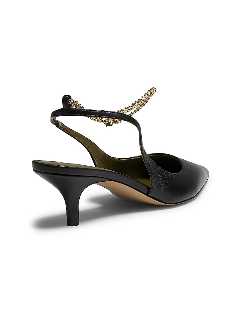 Felicia 60MM Leather Slingback Pumps