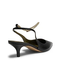 Felicia 60MM Leather Slingback Pumps