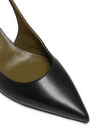 Felicia 60MM Leather Slingback Pumps