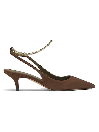 Felicia 60MM Suede Slingback Pumps