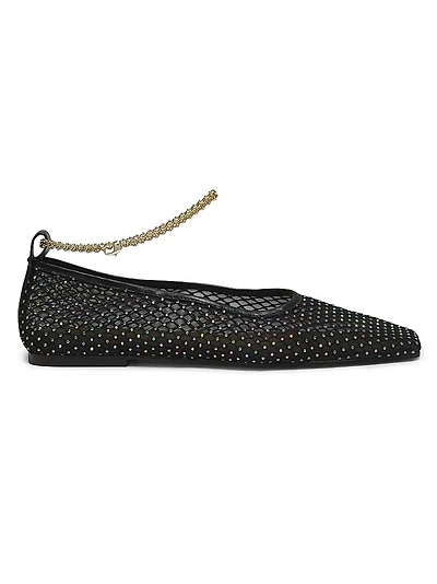 Augusta Crystal Mesh Ballet Flats