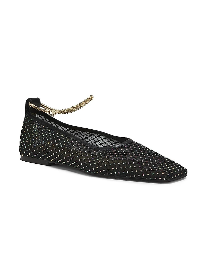Augusta Crystal Mesh Ballet Flats