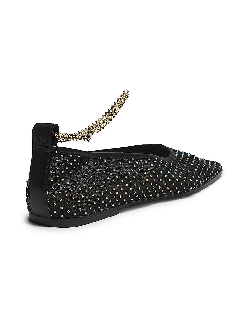 Augusta Crystal Mesh Ballet Flats