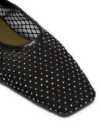 Augusta Crystal Mesh Ballet Flats