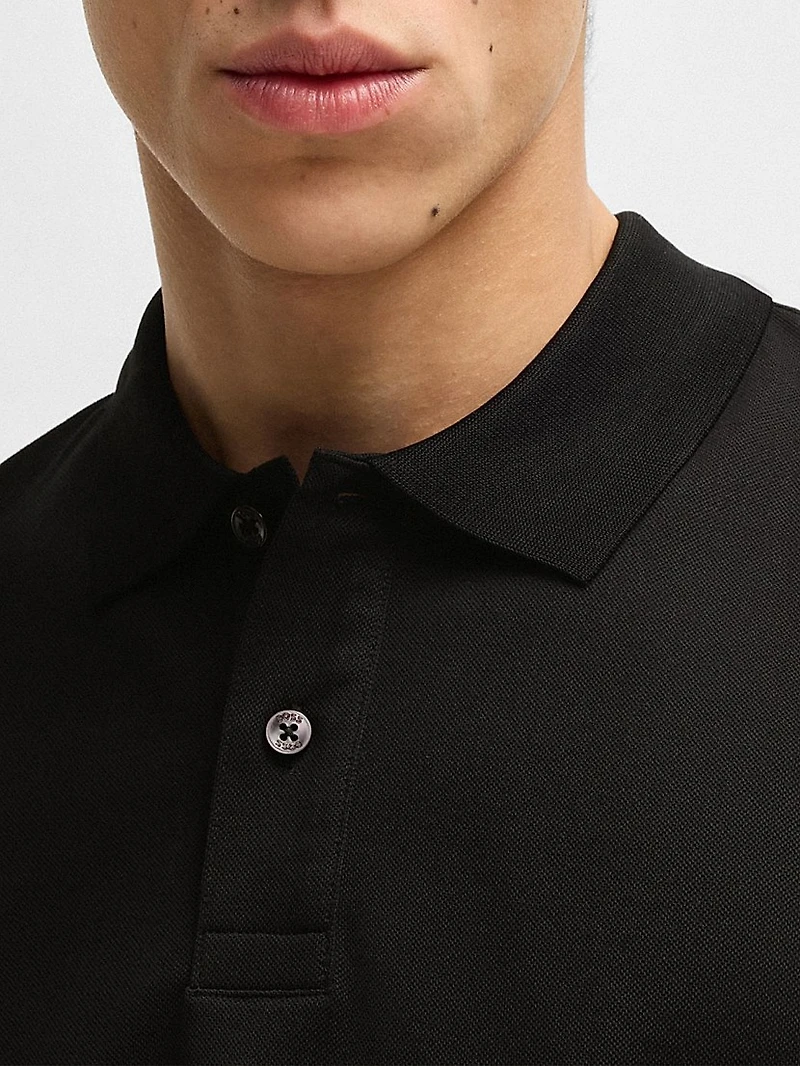 Mercerized-Cotton Regular-Fit Polo Shirt with Stripe Trims