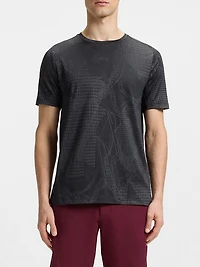 Active Jacquard-Pattern T-Shirt with Moisture Management
