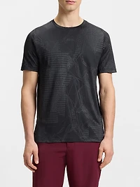 Active Jacquard-Pattern T-Shirt with Moisture Management
