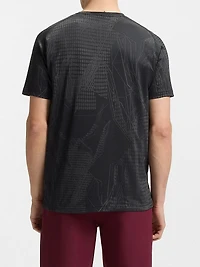 Active Jacquard-Pattern T-Shirt with Moisture Management