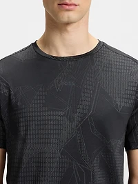 Active Jacquard-Pattern T-Shirt with Moisture Management