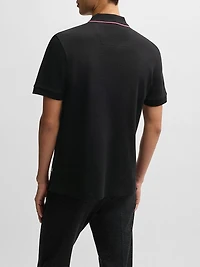 Structured-Cotton Polo Shirt with Zip Placket