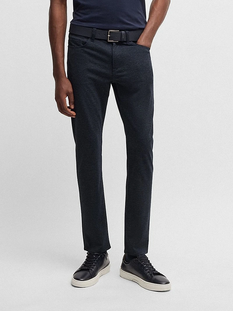 Delaware Slim-Fit Trousers Two-Tone Stretch Jersey