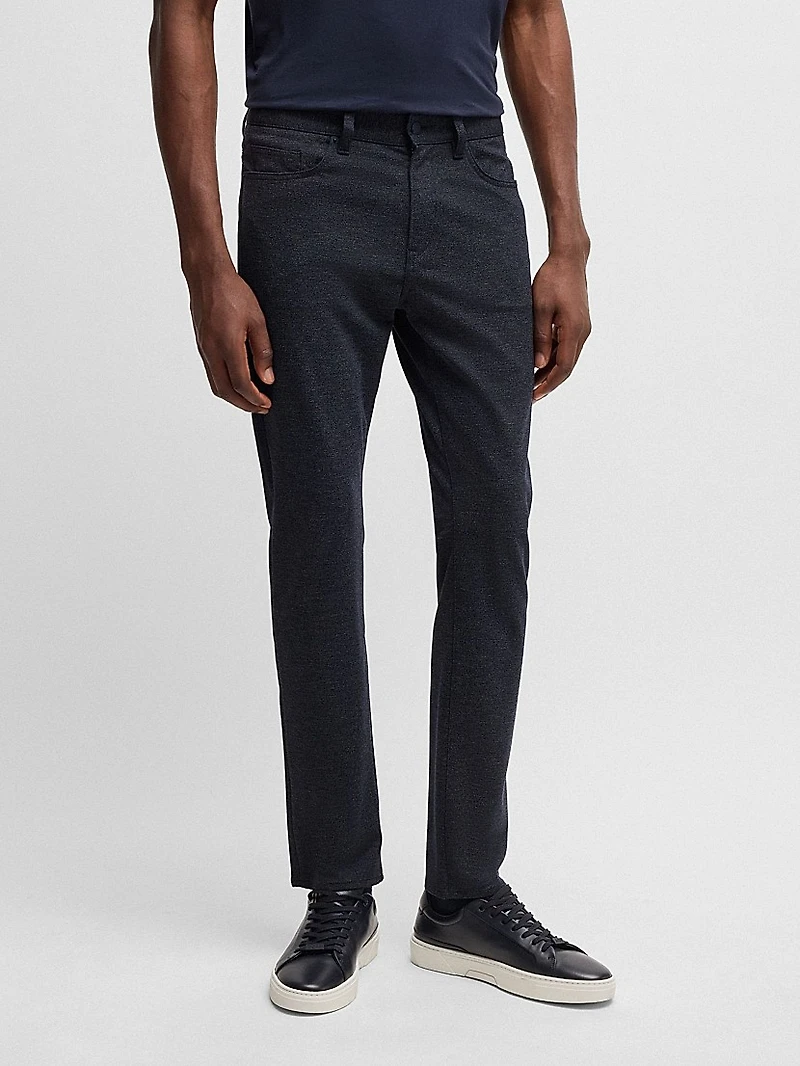 Delaware Slim-Fit Trousers Two-Tone Stretch Jersey