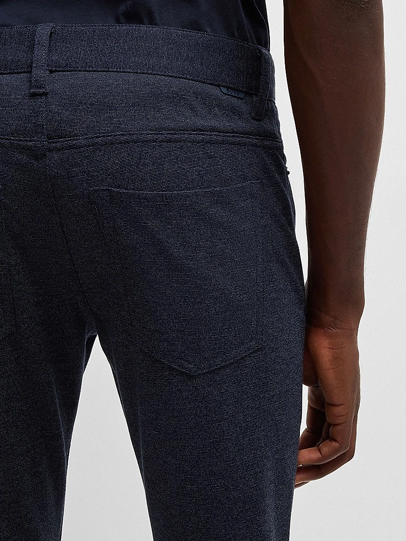 Delaware Slim-Fit Trousers Two-Tone Stretch Jersey