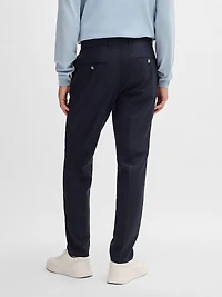 Slim-Fit Trousers Micro-Patterned Virgin Wool