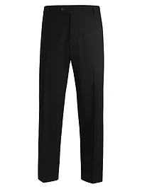 Straight-Fit Trousers Stretch-Cotton Dobby