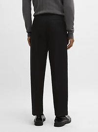 Straight-Fit Trousers Stretch-Cotton Dobby