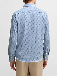 Slim-Fit Shirt Printed Stretch-Cotton Jersey