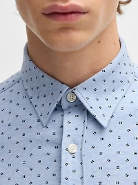Slim-Fit Shirt Printed Stretch-Cotton Jersey