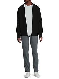 Ribbed Wool-Blend Zip-Up Shirt Jacket