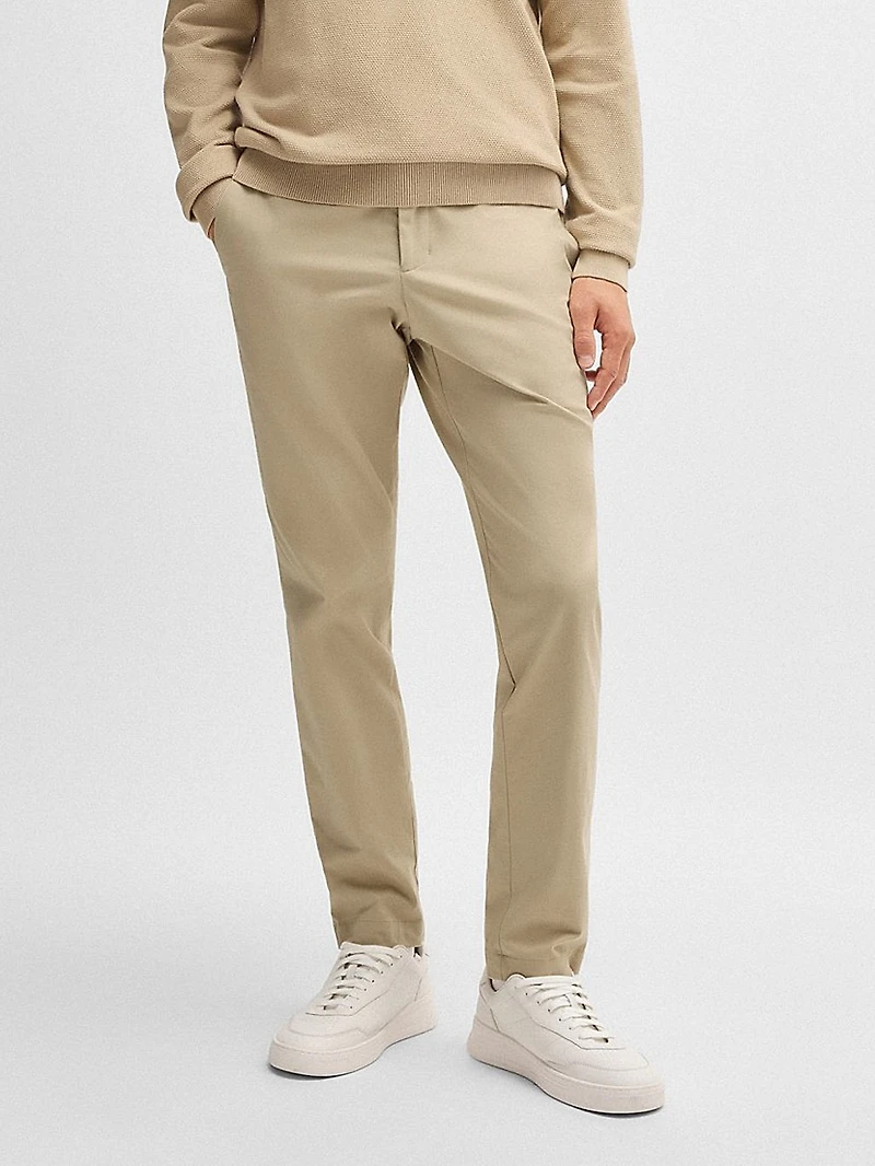 Slim-Fit Trousers Washable Stretch Cotton