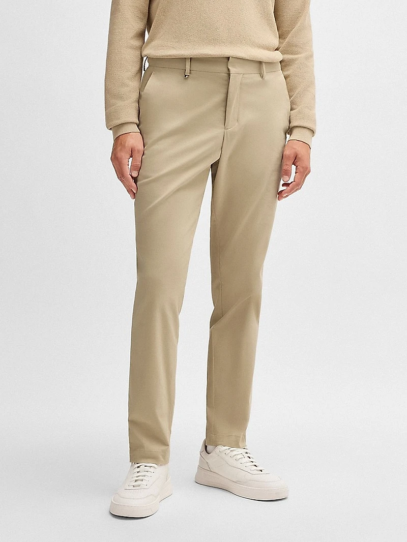 Slim-Fit Trousers Washable Stretch Cotton