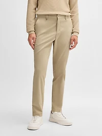 Slim-Fit Trousers Washable Stretch Cotton