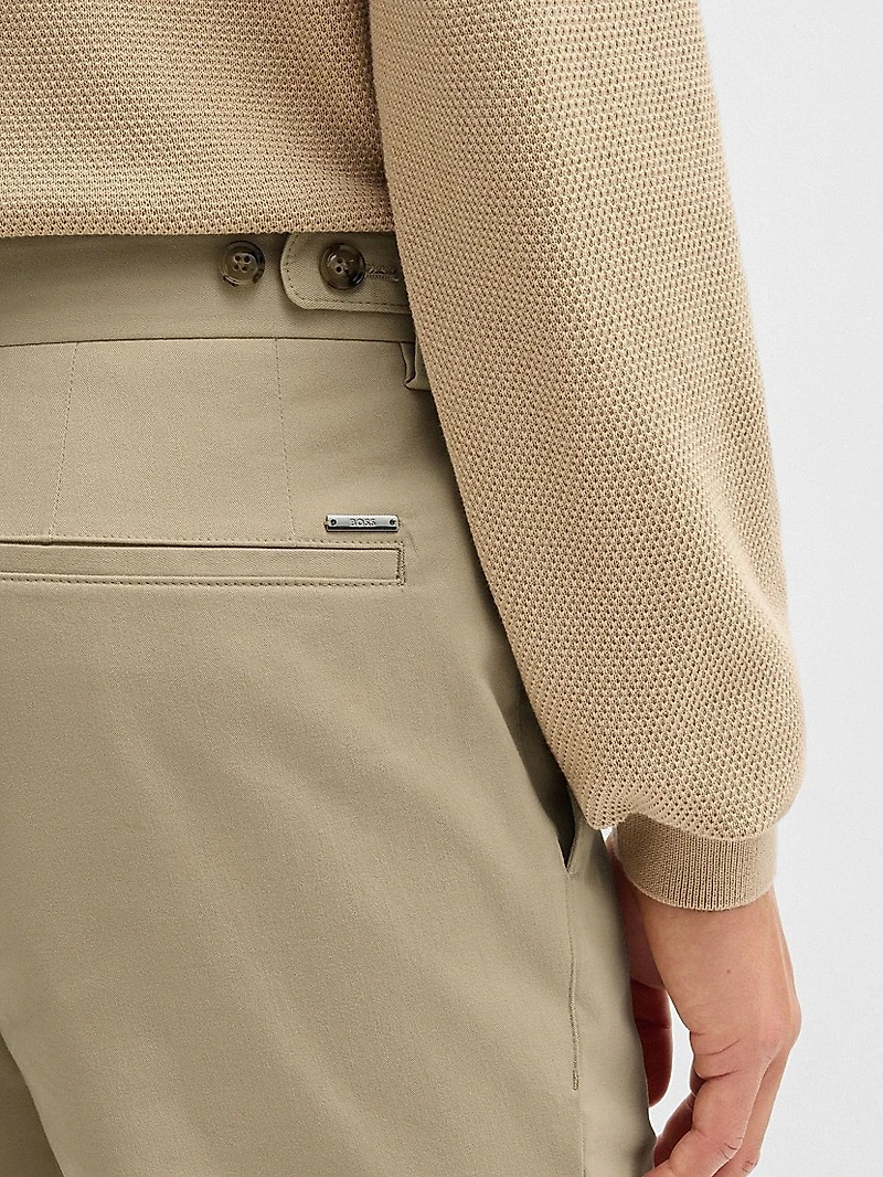 Slim-Fit Trousers Washable Stretch Cotton