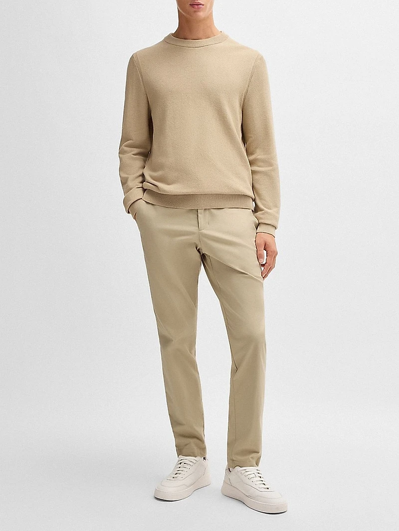 Slim-Fit Trousers Washable Stretch Cotton