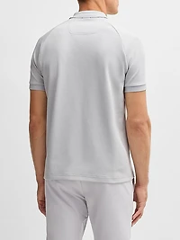 Polo Shirt in Drop-Needle Stretch Fabric