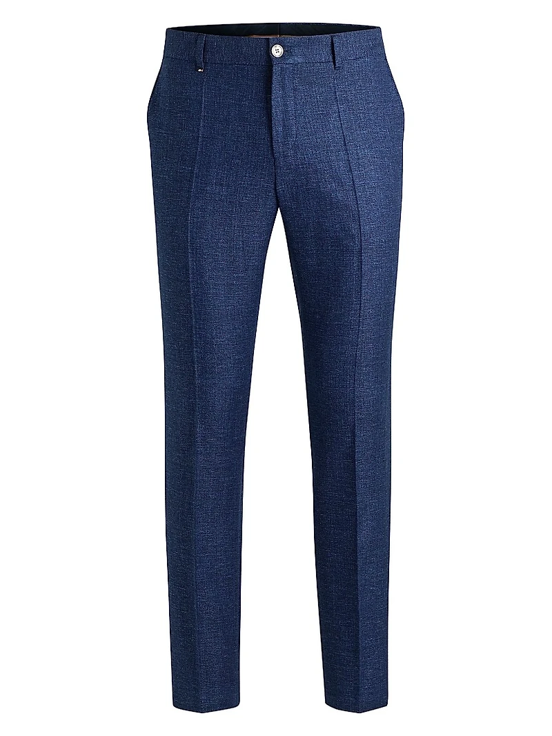 Formal Trousers Micro-Patterned Stretch Fabric
