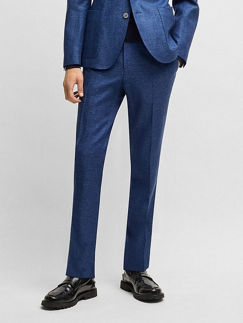 Formal Trousers Micro-Patterned Stretch Fabric