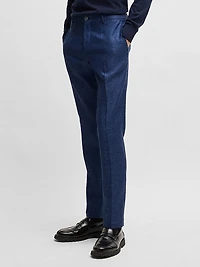 Formal Trousers Micro-Patterned Stretch Fabric