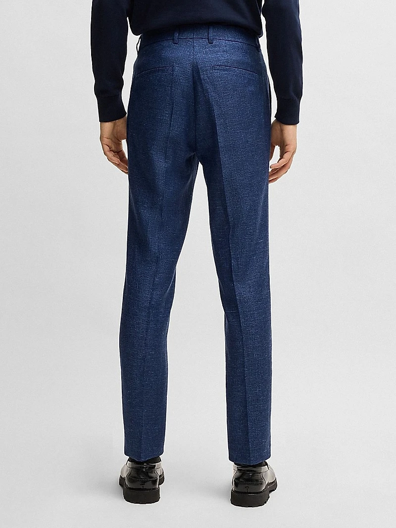 Formal Trousers Micro-Patterned Stretch Fabric